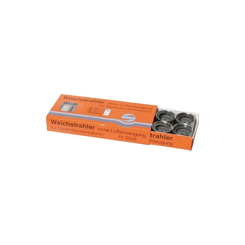 Regulateur jet doux basse pression fem M22x1 avec joint en caoutchouc sans couronne "emballage 10 pcs" ",