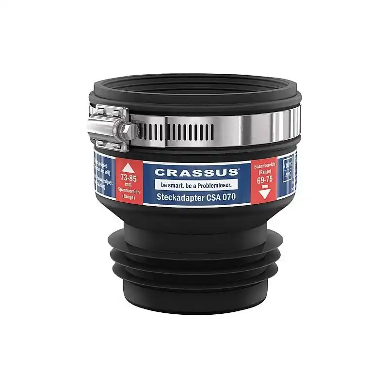 Adaptateur enfichable CSA 070 plage serrage 73-85 x 69-75mm TPE, T-max +140°C