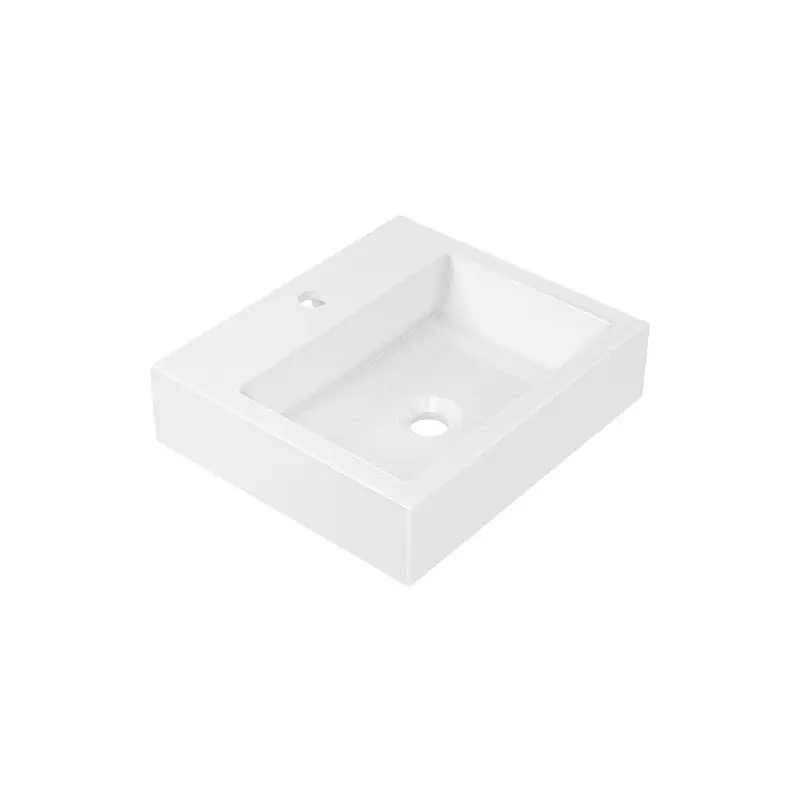 Lavabo Design JULIA lxhxp 420x100x360 mm fonte minérale blanc